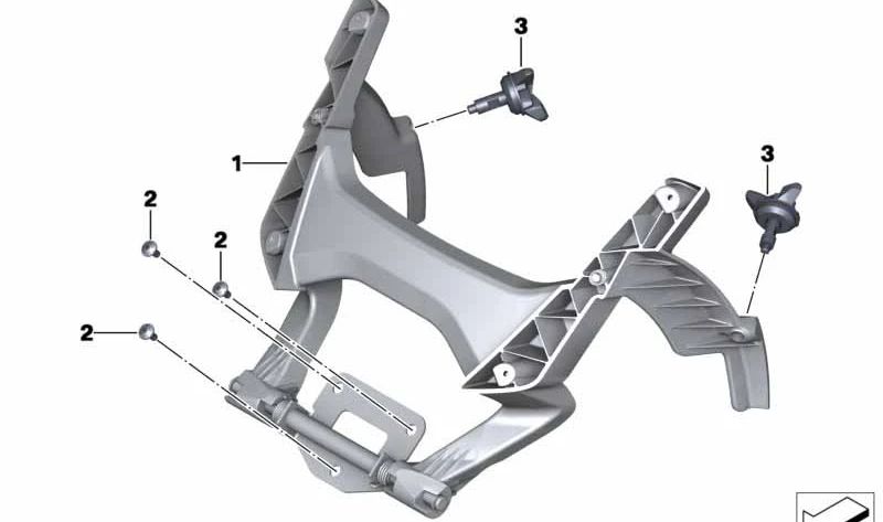 Regulación de parabrisas mecánica OEM 46637725119 para motos BMW C 600 Sport, C 650 Sport. Original BMW Motorrad.