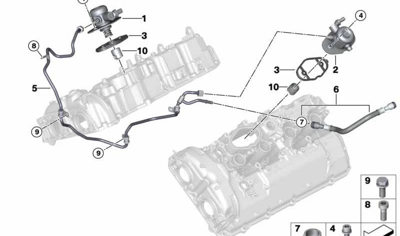Bomba de alta pressão para BMW Série 5 G30, Série 7 G11, G12 (OEM 13518601015). BMW original