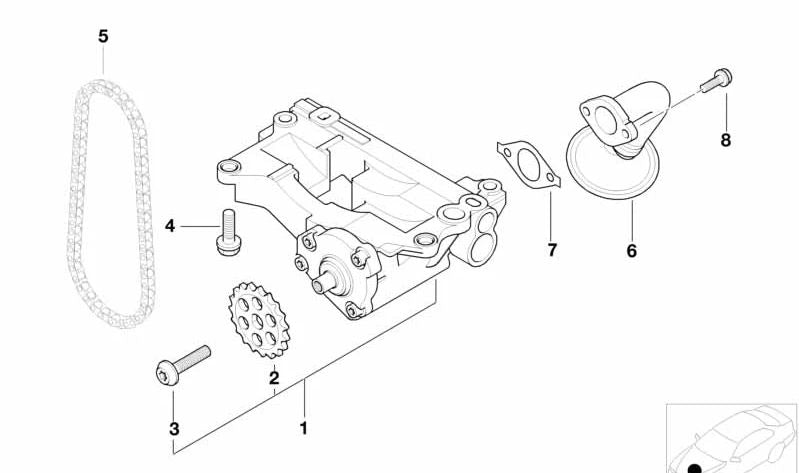 Non-asbestos engine gasket OEM 11412247885 for BMW E46, E39, E38, E65, E83, E53. Genuine BMW.