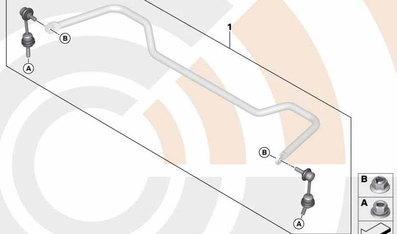 Kit de reparación de soporte pendular OEM 33322413660 para BMW E70, E71, E72, F15, F16. Original BMW.