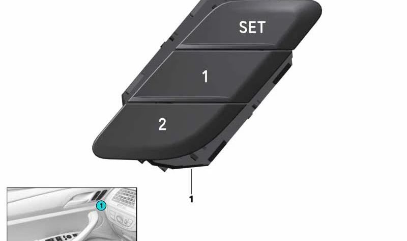 Right Seat Memory Button OEM 61317937970 for BMW G42, G20, G21, G28, G80, G01, G08, F97, G02, F98, G29. Original BMW