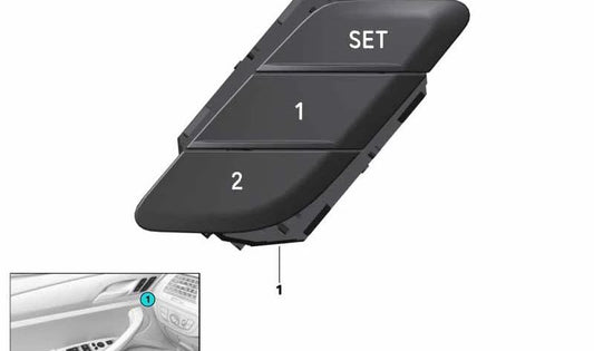 Left Seat Memory Button OEM 61317937969 for BMW (Fit Models: F40, F44, G42, G87, G20, G21, G28, G80, G81, G01, G08, F97, G02, F98, G29). Original BMW.