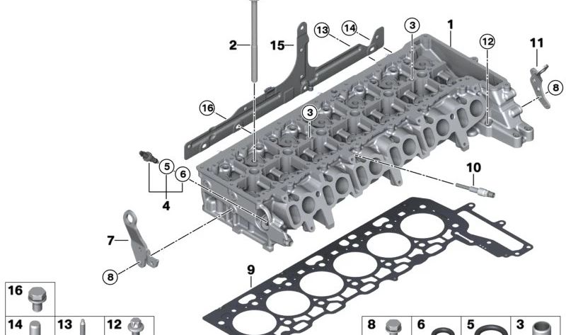 ASA OEM 11128518206 Gefängnisschraube für BMW F10, F11, G30, G31, F01, F02, G11, G12, E70, F15, G05, E71, F16, G06, G07. Original BMW.