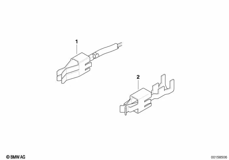 JPT ELA Flat Spring Contact per BMW E36, E46, E39, E38 (OEM 61130070584). BMW originale.
