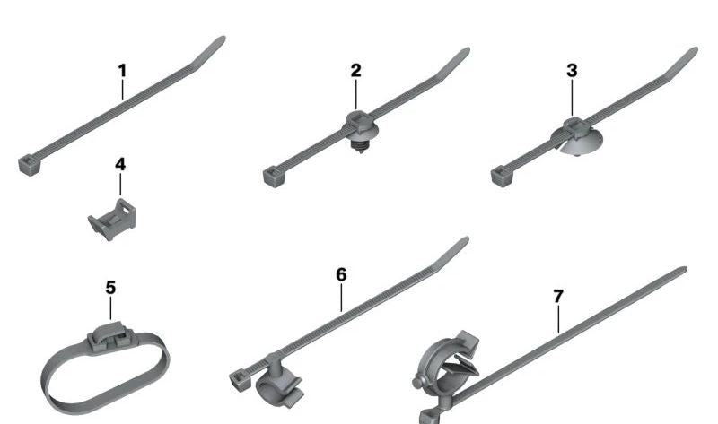 Cinta sujetacables con soporte OEM 61118566882 para BMW C 400 GT, C 400 X. Original BMW Motorrad.