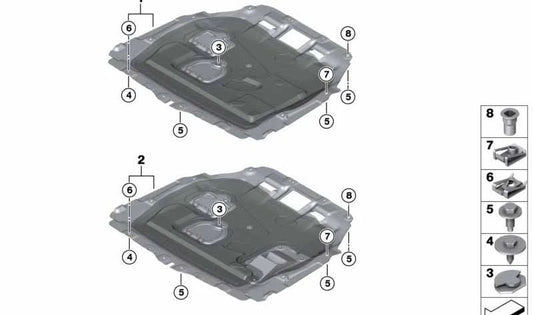 OM 5175736687 Motor Compartment shielded for Mini Countryman F60, F60 LCI. Original Mini.