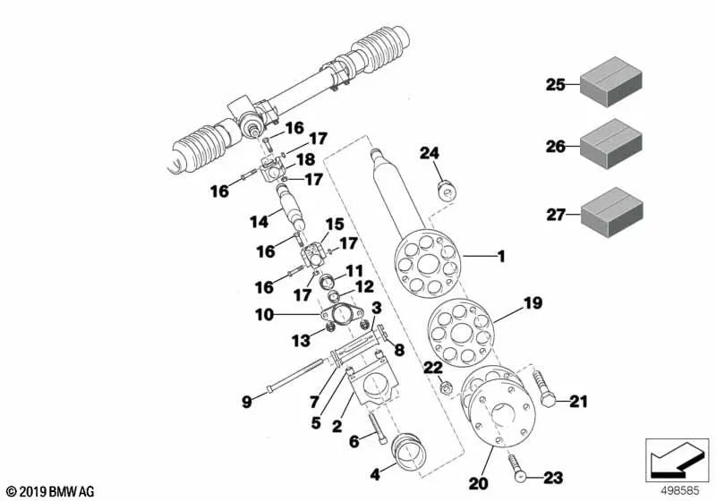 Buje für verschiedene Modelle/Serien von BMW (OEM 32312270160). Original BMW