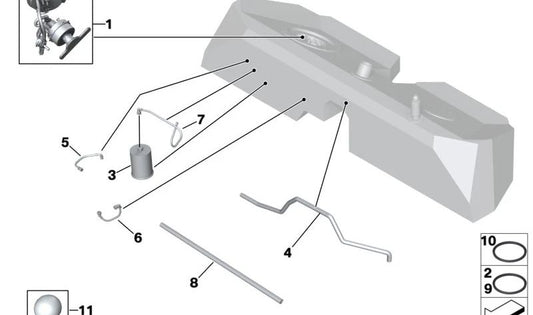 OME BOARD OEM 16117216523 For BMW G20, G21, G22, G23, G26, F25, G01, G08, F97, G45, G48, F26, G02, F98, G05, F95, G06, F96, G07, F55, F56, F54. Original BMW.