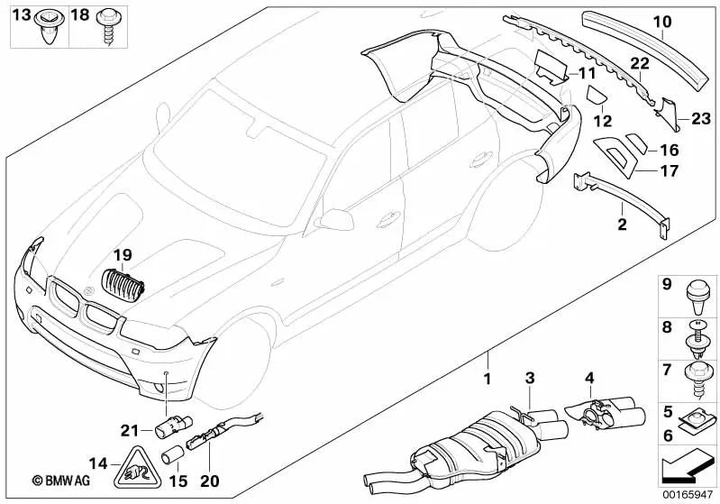 Einzelleiterabdichtung para BMW 7 E38, X3 E83N (OEM 6113836245). BMW original