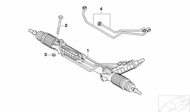 Tubería de dirección OEM 32136751028 para BMW E52. Original BMW.
