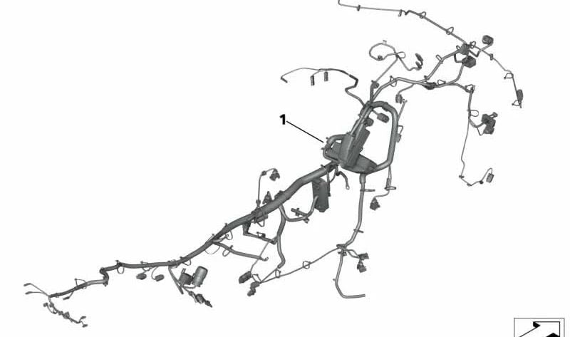 Mazo de cables principal OEM 61118554241 para motos BMW R 1200 RT, R 1250 RT (K52) 2013-2018. Original BMW Motorrad.