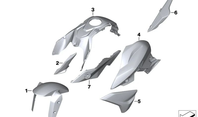 Izquierdo Faro Wall 46637922111 per motociclette BMW G 310 R (K03). BMW MOTORAD originale.