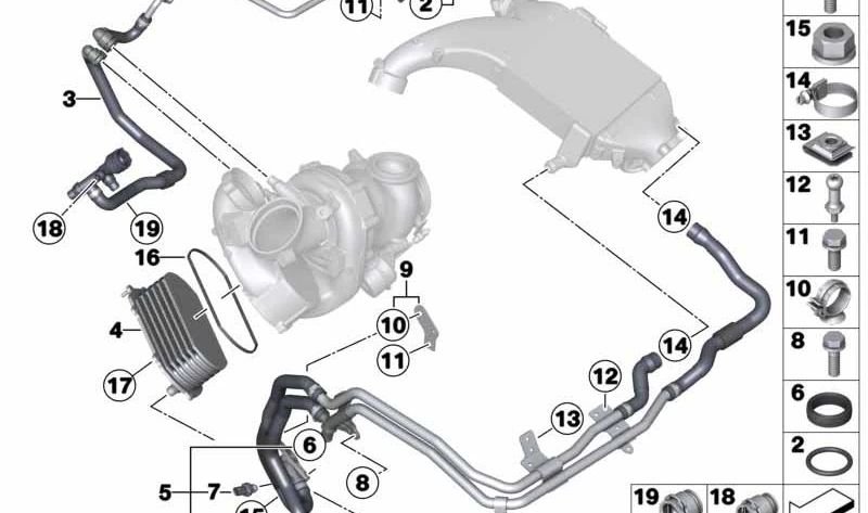 Vedação de perfil para BMW Série 5 F10, F11, Série 7 F01N, F02N, X5 E70N, F15, X6 E71, F16 (OEM 11538519881). BMW original