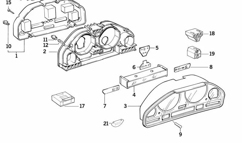 Control Symbol for BMW E34, E32 (OEM 62111378586). Genuine BMW.