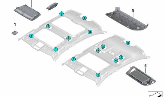 Cubierta de luz de freno Alcantara para BMW G11, G12 (OEM 51447989502). Original BMW