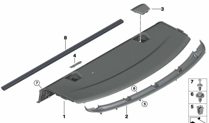 Cargo Liner for BMW F52, F22, F87, F30, F35, F80, F32, F82 (OEM 51477240785). Original BMW