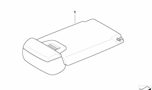 Reposabrazos trasero central negro OEM 52207171146 para BMW X5 E70, E70N. Original BMW.