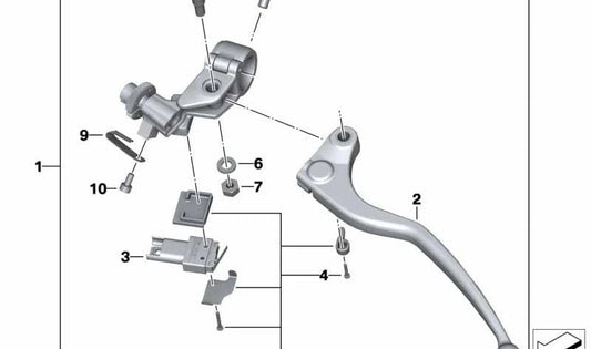 Tornillo de ajuste OEM 32728555468 para motos BMW S 1000 RR (K46, K67), S 1000 R (K47), HP4 Race (K60). Original BMW Motorrad.