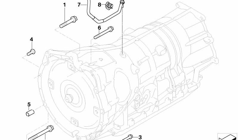 Tubo de ventilación OEM 24147528362 para BMW X5 E53. Original BMW.