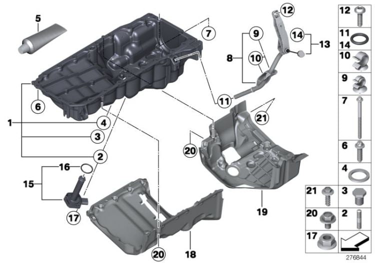 Cubierta acústica OEM 11148575820 para BMW Serie 3 F30, F31, F34 GT, Serie 4 F32, F33, F36, X3 F25, X4 F26... y más. Original BMW.