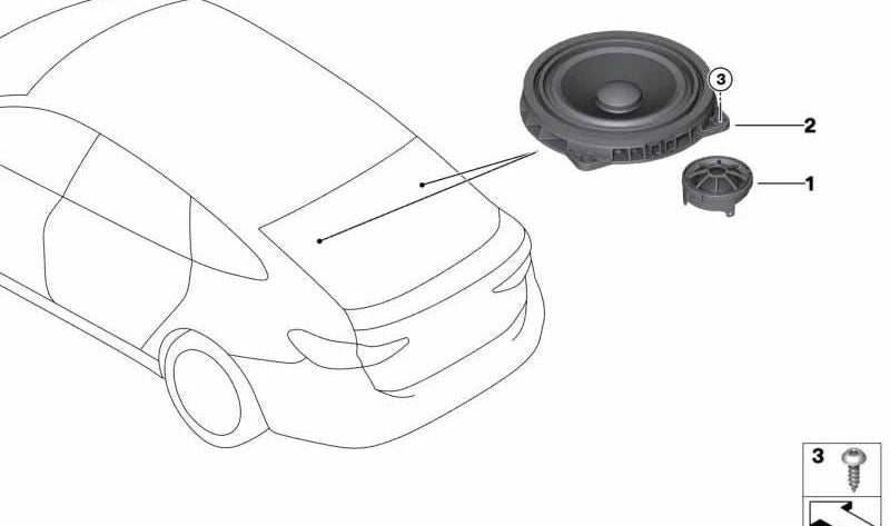 Altavoz central Harman Kardon OEM 65139364956 para BMW F20, F21, F22, F23, F30, F31, F34, F32, F33, F36, F80, F87, F90, G30, G31, G32, G11, G12, F06, F12, F13, F39, F45, F46, F48, i3 I01, i8 I12/I15 y MINI F54, F55, F56, F57, F60. Original BMW y MINI