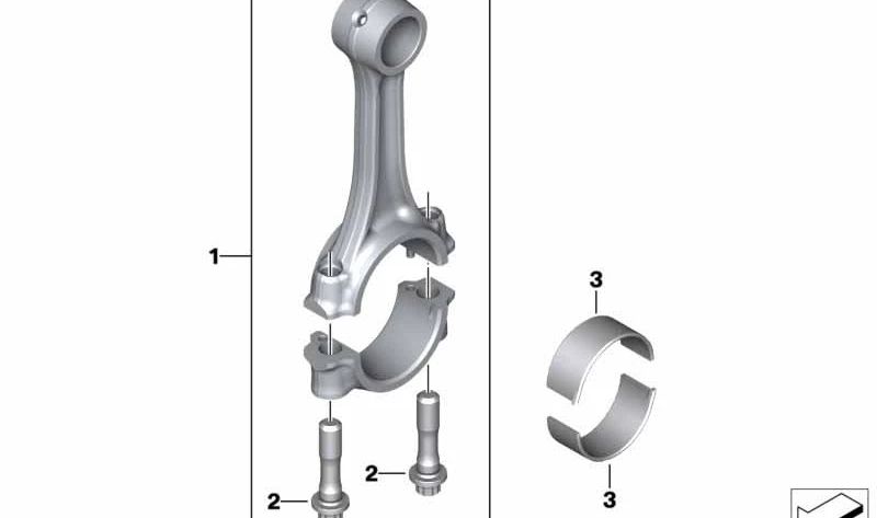 Biela articulada OEM 11247923441 para motos BMW Motorrad G 310 GS, G 310 R, G 310 RR. Original BMW Motorrad.