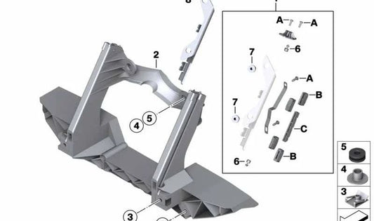 Left Windshield Seat OEM 46637693997 for BMW Motorrad R 1200 ST (K28). Original BMW Motorrad.