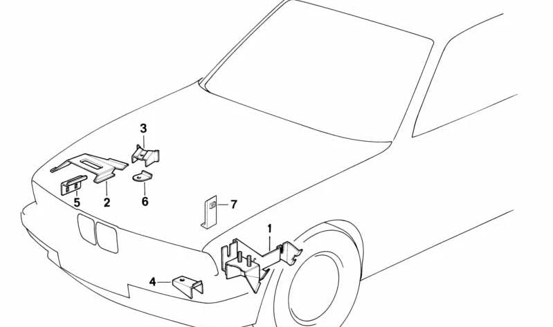 Soporte de depósito de expansión de refrigerante OEM 41142232123 para BMW E34. Original BMW