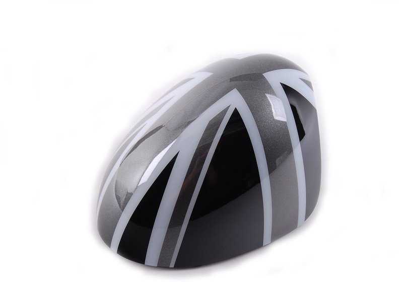 Cubierta retrovisor derecho diseño Black Jack OEM 51162147676 para MINI R55, R56, R57, R58, R59, R60, R61. Recambio original MINI.
