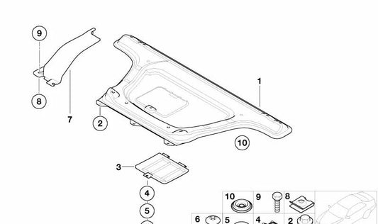 Conducto de aire OEM 51717077464 para BMW E46 325Ci {BN31, BN32, BN41, BN42, BD31, BD32, BD41, BD42, BS31, BS32}. Original BMW.