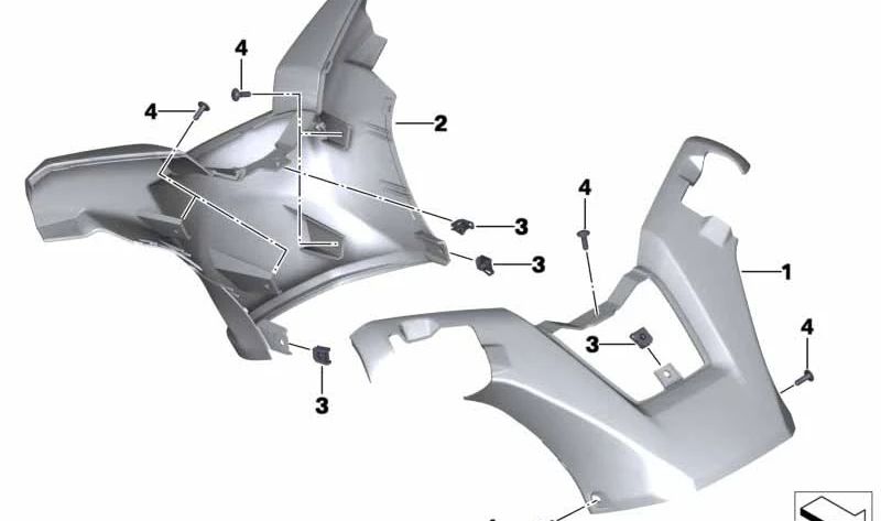 Cubierta del manillar superior OEM 46637725012 para motos BMW C 650 GT (K19). Original BMW Motorrad.