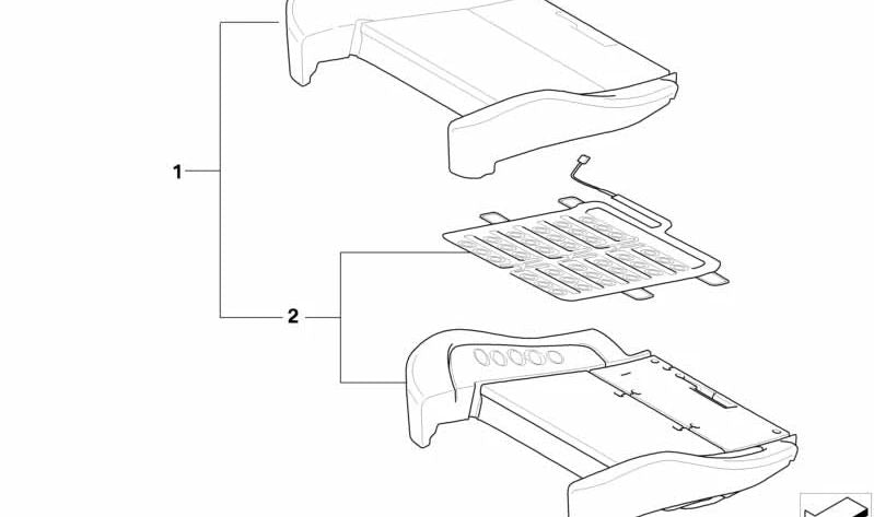 Parte de tapicería del asiento deportivo para BMW E70, E71 X5, X6 (OEM 52107247502). Original BMW