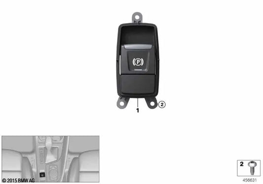 Interruptor de freno de estacionamiento OEM 61319877887 para BMW X1 F48, X2 F39... y más. Original BMW.