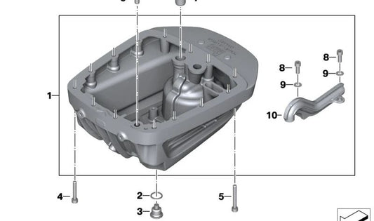 Cárter de aceite OEM 11139829586 para BMW Motorrad R 18, R 18 Classic, R 18 Transcontinental. Original BMW Motorrad.