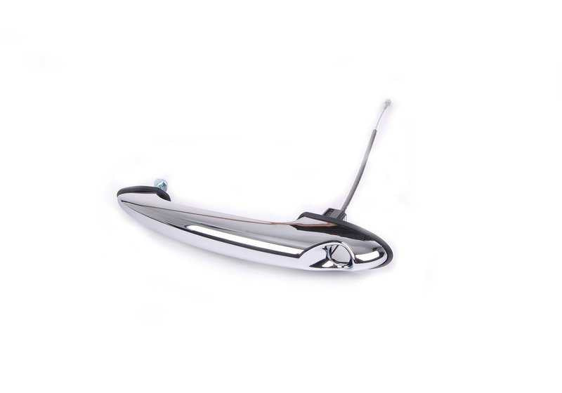 Soporte de manilla cromado izquierdo OEM 51217198471 para MINI R50, R53, R56, R55, R52, R57, R58, R59… y más. Original MINI.