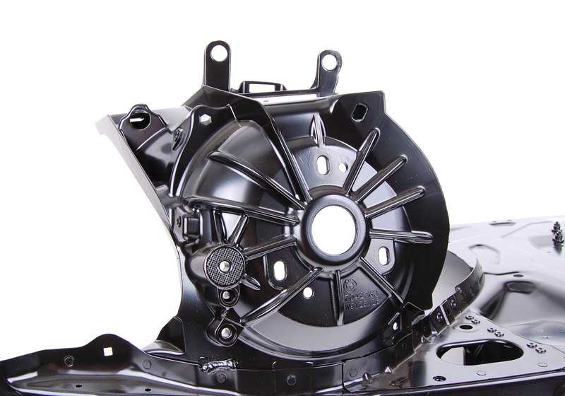 OEM 4117075123 Etapa da roda dianteira esquerda para BMW E60 e E61 (todos os modelos compatíveis). BMW original.