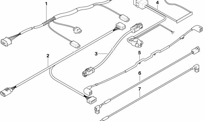 Cable USB de conexión a HUB OEM 61119137935 para BMW E60 y E61. Original BMW.