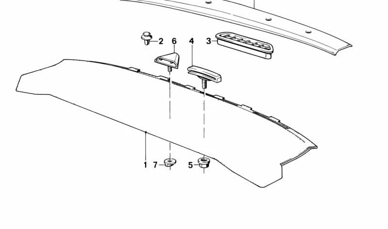 Air outlet for BMW 3 Series, E30 (OEM 51461884474). Original BMW