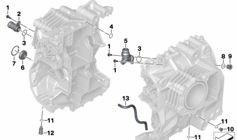 Tubuladura de líquido refrigerante OEM 11118529618 para motos BMW R1200GS, R1250GS, R1200RT, R1250RT... y más. Original BMW Motorrad.