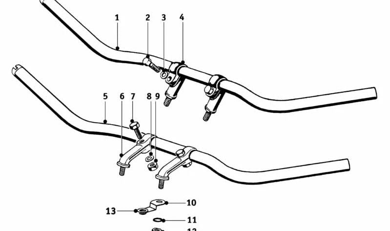 Manillar para BMW R51/2 (OEM 32710027548). Original BMW