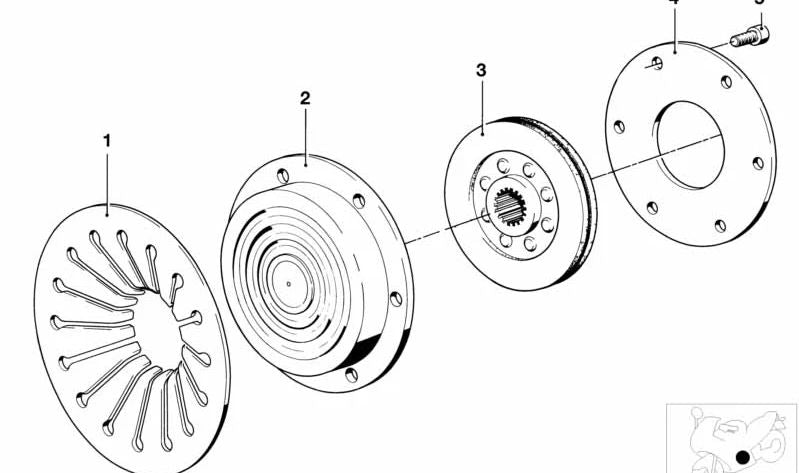 OEM Pier Disc 21211250288 para BMW R50. BMW original.