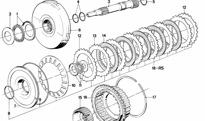 Disco de embrague automático OEM 24239059361 para BMW E21, E30, E12, E28, E24, E23. Original BMW.