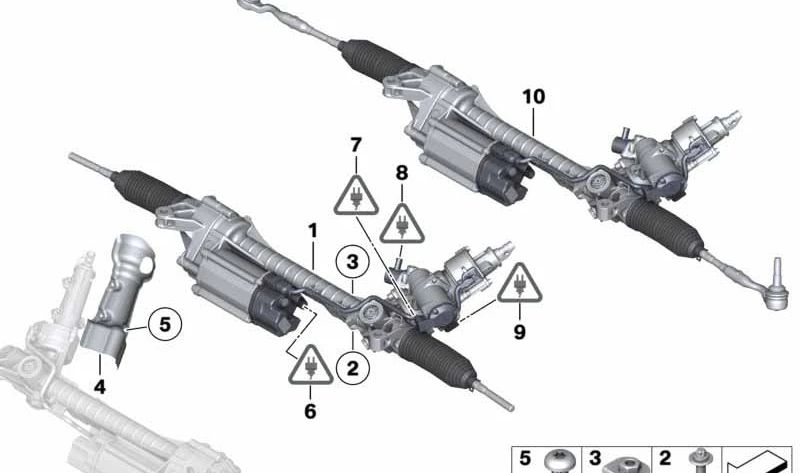 Cableado eléctrico OEM 61129367681 para BMW F10, F10N, F11, F11N, F18N, F25, F26. Arnés para electroventilador y dirección asistida electrónica. Original BMW.