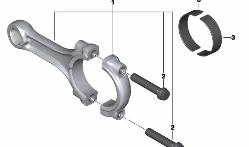 Cuscinetto di biella blu OEM 11248530273 per moto BMW R1200GS, R1250GS, R1200RT, R1250RT, R1200R, R1250R, R1200RS, R1250RS... e altro ancora. BMW Motorrad originale.