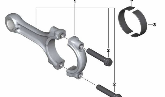 Blue connecting rod bearing OEM 11248530273 for BMW motorcycles R1200GS, R1250GS, R1200RT, R1250RT, R1200R, R1250R, R1200RS, R1250RS... and more. Original BMW Motorrad.