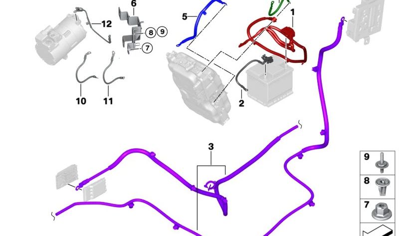 Distribuidor de masa OEM 61139291207 para BMW I12 e I15 {i8 Coupé e i8 Roadster}. Compatible con todos los modelos desde 2014 hasta 2020. Pieza original BMW.