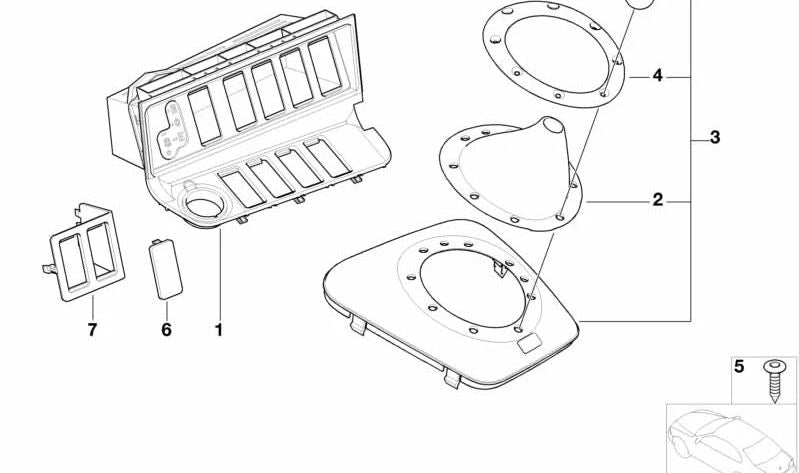 Parafuso de cabeça chata escareada para BMW Série 3 E36 (OEM 51162492269). BMW original