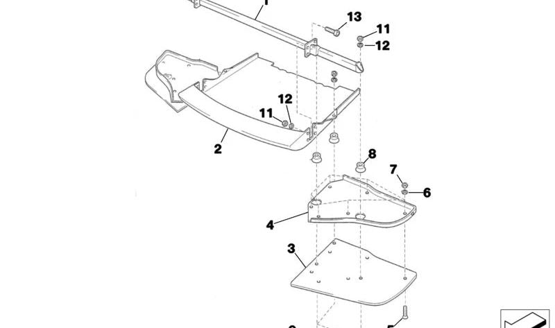 Central Spoiler Plate for BMW E46, F30, F80 (OEM 51112485925). Genuine BMW