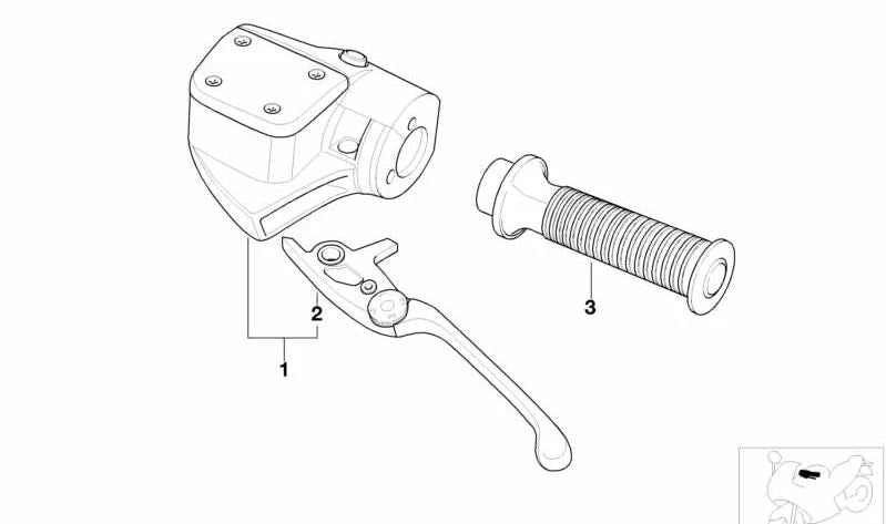 Puño calefactable izquierdo cromado OEM 61317680535 para BMW Motorrad K1200LT, R850C, R1200C (todos los modelos R259CR). Repuesto original BMW Motorrad.