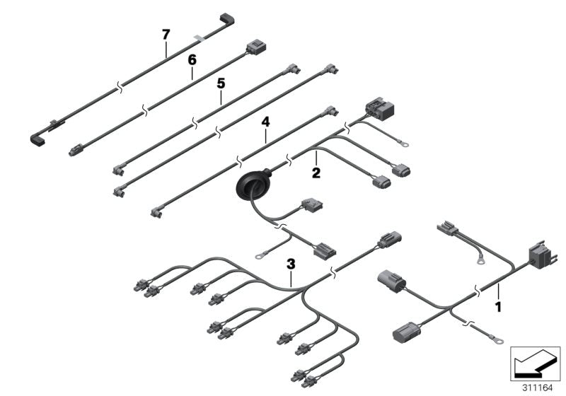 Cable HSD OEM 61119228267 para pantalla CIC y CID en BMW F30, F32, E60, E61, F07, F10, F11, F06, F12, F13, F01, F02, F25. Longitud 1420 mm. Original BMW.